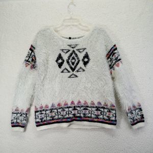 Elan Sweater Womens Sz Medium Aztek Print‎ Boat Neck